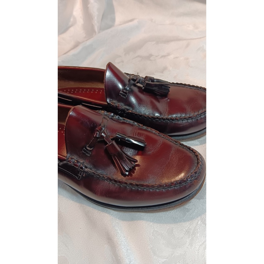 G H Bass 8.5 D Oxblood Lennox Red Brown Tassled Weejuns Loafers Retro Timeless